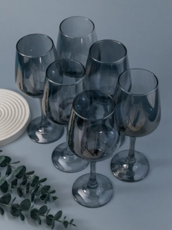 Набор бокалов для вина, 450 мл, 6 шт. серые