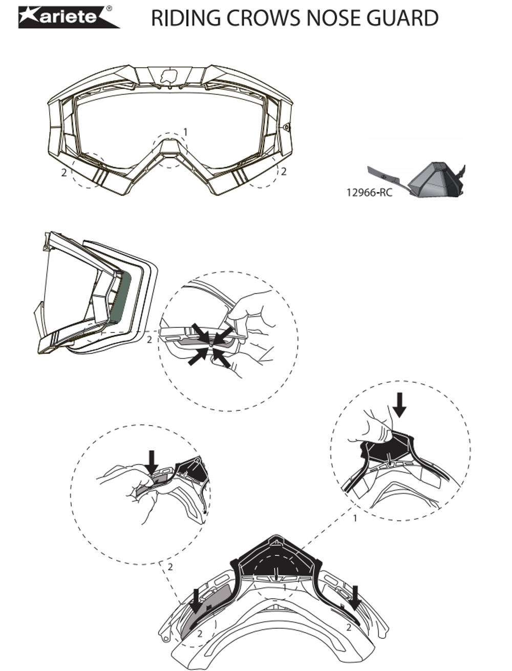 Защита носа для кроссовых очков Ariete RC Nose Guard