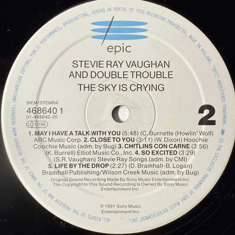 Stevie Ray Vaughan And Double Trouble - The Sky Is Crying (Голландия 1991г.)