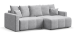 Угловой диван Босс Тренд Шенилл Клауд серый