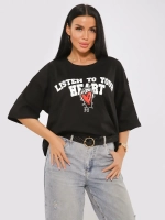 Футболка женская оверсайз принт