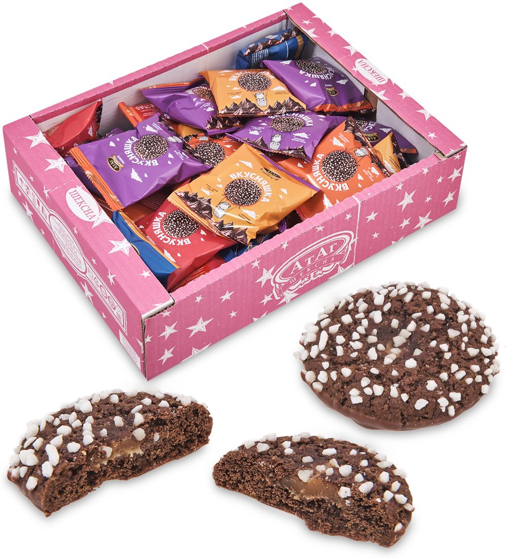 AT-84/5 Печенье сдобное в молочной глазури (сгущенка) «Вкусняшка» 1 кг