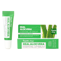 FarmStay Real Aloe Vera Essential Lip Balm увлажняющий бальзам для губ с алоэ