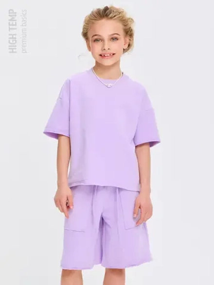 Костюм оверсайз с футболкой и шортами