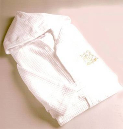 Элитный халат вафельный Look лосось от Trussardi Италия