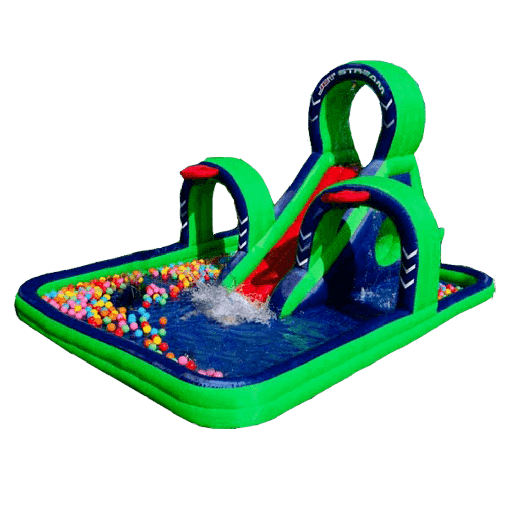 Надувной водный батут с бассейном «Водные кольца» 5,5*3,5*2,5 м