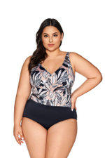 Оригинальный купальник с мягким лифом на запах (Размер: 85B) (Цвет: кофейный)