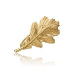 Брошь «Лист дуба» из лимонного золота Артикул: 04-0226-00-000-1130-02