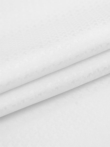 Ткань подкладочная Жаккард, шир. 145 см, 90 гр/м2, вискоза 45%, п/э 55%, белый