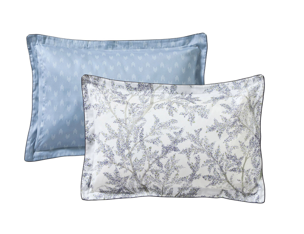 Постельное белье 2 спальное евро Blanc des Vosges Broceliande Cobalt