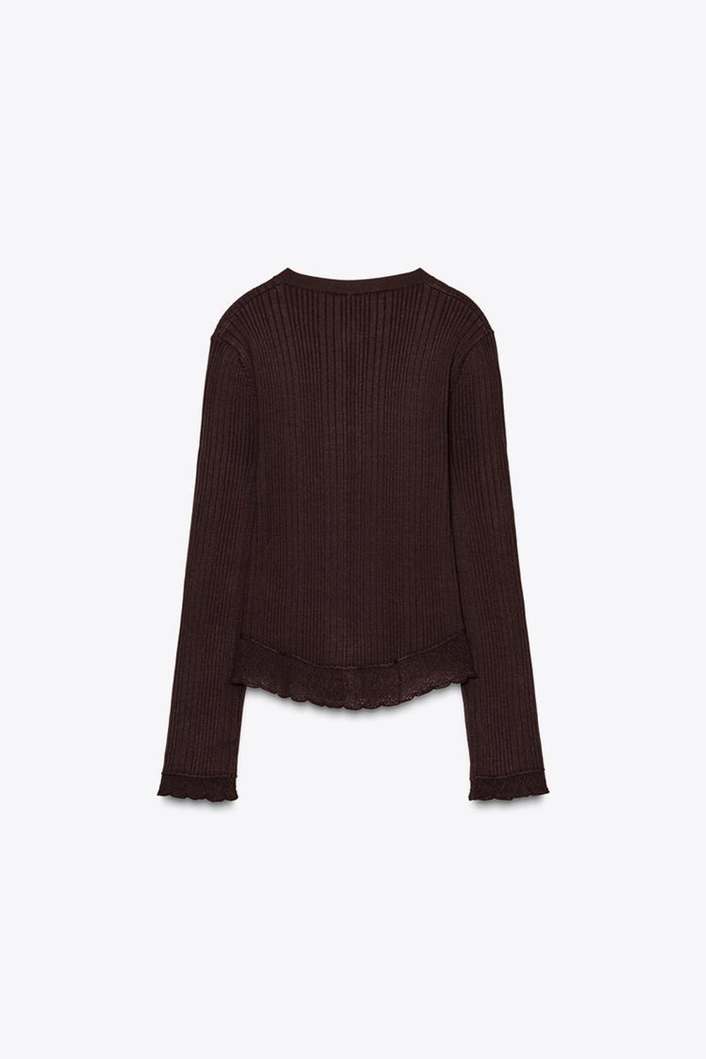 ZARA КАРДИГАН В РУБЧИК, ШОКОЛАДНЫЙ