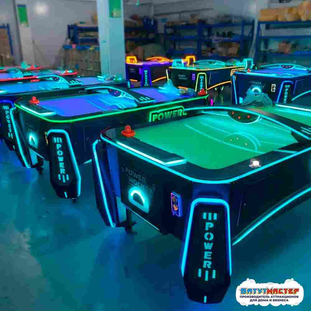 Коммерческий многошайбовый аэрохоккей «Энергия», 218×145×162 см