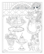 Nelco Neco Modern Girls and Cats. Coloring Book
