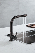 СМЕСИТЕЛЬ ДЛЯ КУХНИ ESSEN 213011-GM ВОРОН.СТАЛЬ