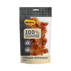МНЯМС Лакомство для собак грудки Утиные 0,05 кг