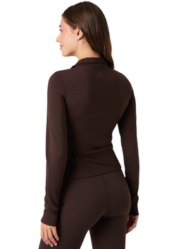 Женская теннисная куртка Bj_rn Borg Soft Zip Midlayer - mole