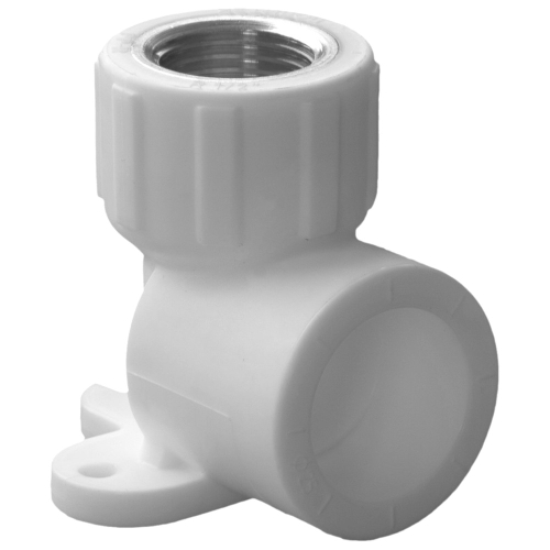 Угольник комбинированный ППР PPRC ВР 25х1/2" Политэк ВН резьба, белый (уп. 50 шт)