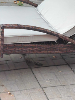 Комплект мебели из искусственного ротанга МАРА “MARA” Шоколад, шезлонг с подлокотниками и столик