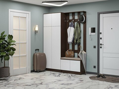 Холл-03 Silky White/Венге