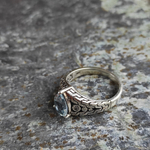 Кольцо , серебро/топаз