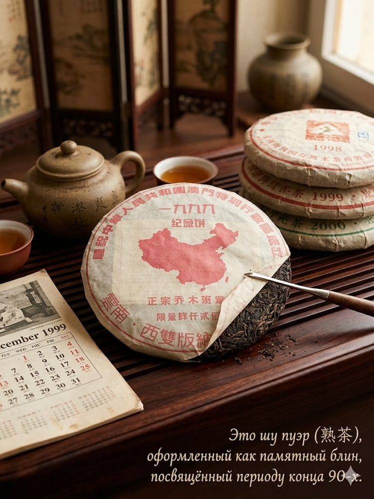 Пуэр «一九九八 纪念饼» — 1998 год (Коммеморативный блин)