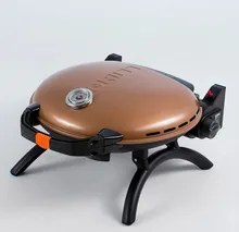 Портативный газовый гриль O-Grill 700T bicolor black-gold + адаптер А, 1 горелка