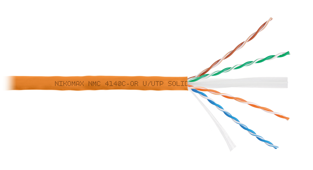 Кабель витая пара U/UTP 6 кат. 4 пары NikoMax NMC 4140C-OR