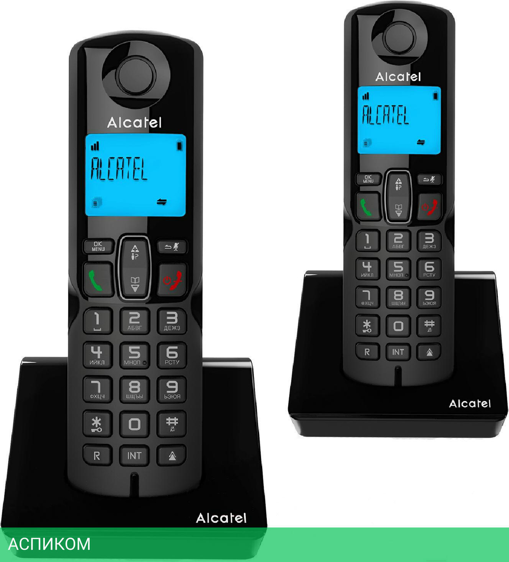 Радиотелефон DECT Alcatel S230 DUO Black