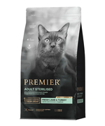 Сухой корм для кошек Premier Cat Sterilised стерилизованных и кастрированных котов ягненок с индейкой 8кг