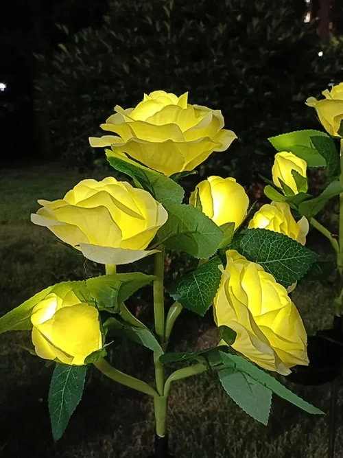 Светильник уличный на солнечной батарее "Роза" 2шт.