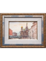 Картина акварелью "Виды СПб" Лопухова