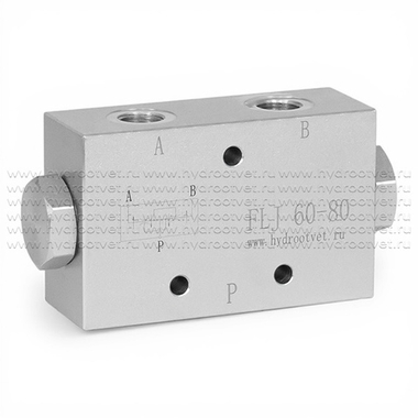 FLJ60-80 - Делитель потока дроссельный, G1/2-G3/8-G3/8, 60 - 80 л/мин, 350 бар