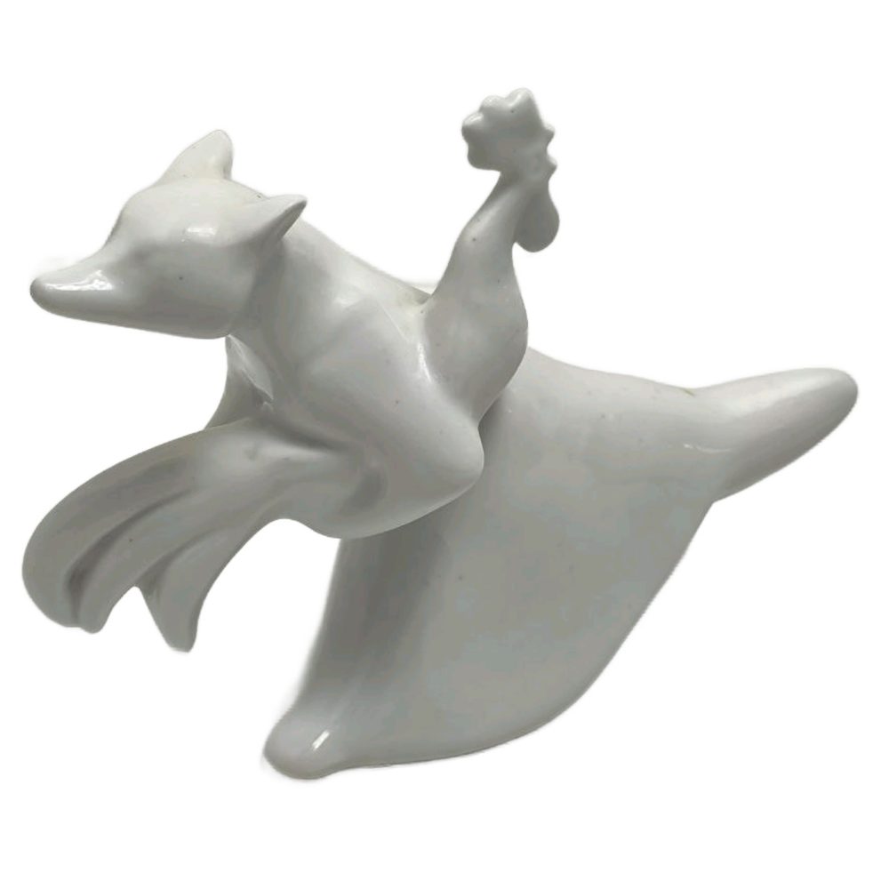 Фарфоровая статуэтка "Лиса с петухом" ДФЗ, 1965-1991 гг.