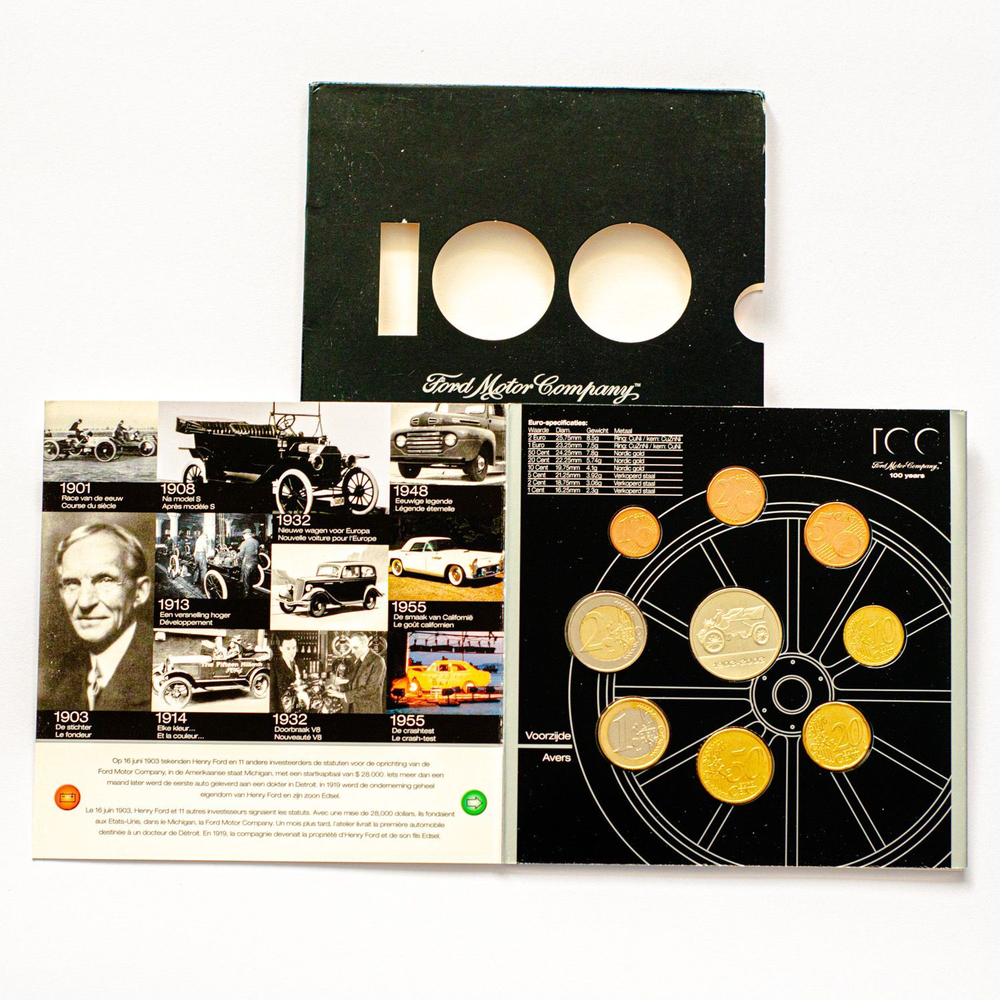 Belgium 2003 Year Set "Ford Centennial" with Commemorative Medal