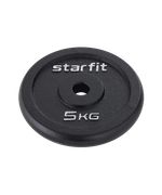 Диск чугунный STARFIT BB-204 d=26 мм, черный, 5 кг