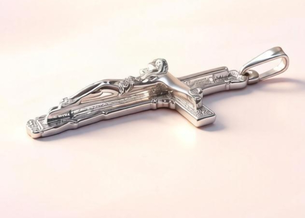 Ювелирный крест из серебра 925 пробы