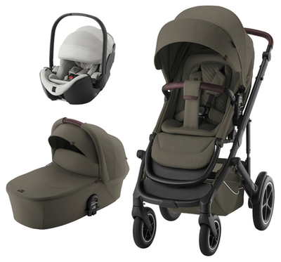 Коляска 3 в 1 Britax Roemer Smile 5Z LUX и автокресло Baby-Safe PRO LUX Linen Grey Urban Olive