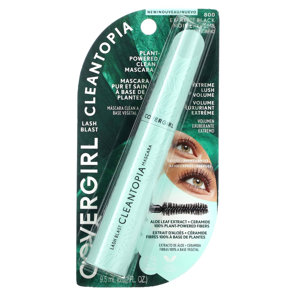 Covergirl, Lash Blast, тушь для ресниц Cleantopia, оттенок 800 насыщенный черный, 9,5 мл (0,32 жидк. унции)