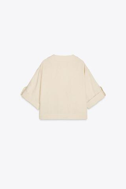 ZARA КАРДИГАН С ПОДВОРАЧИВАЕМЫМИ РУКАВАМИ, ПЕСОЧНЫЙ