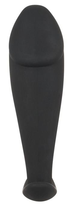 Черная фаллическая анальная втулка - 10 см.