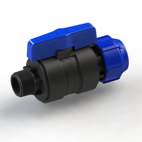 Кран шаровой обжим - наруж 32 - 1 ПЭ PN16 SPEKTR