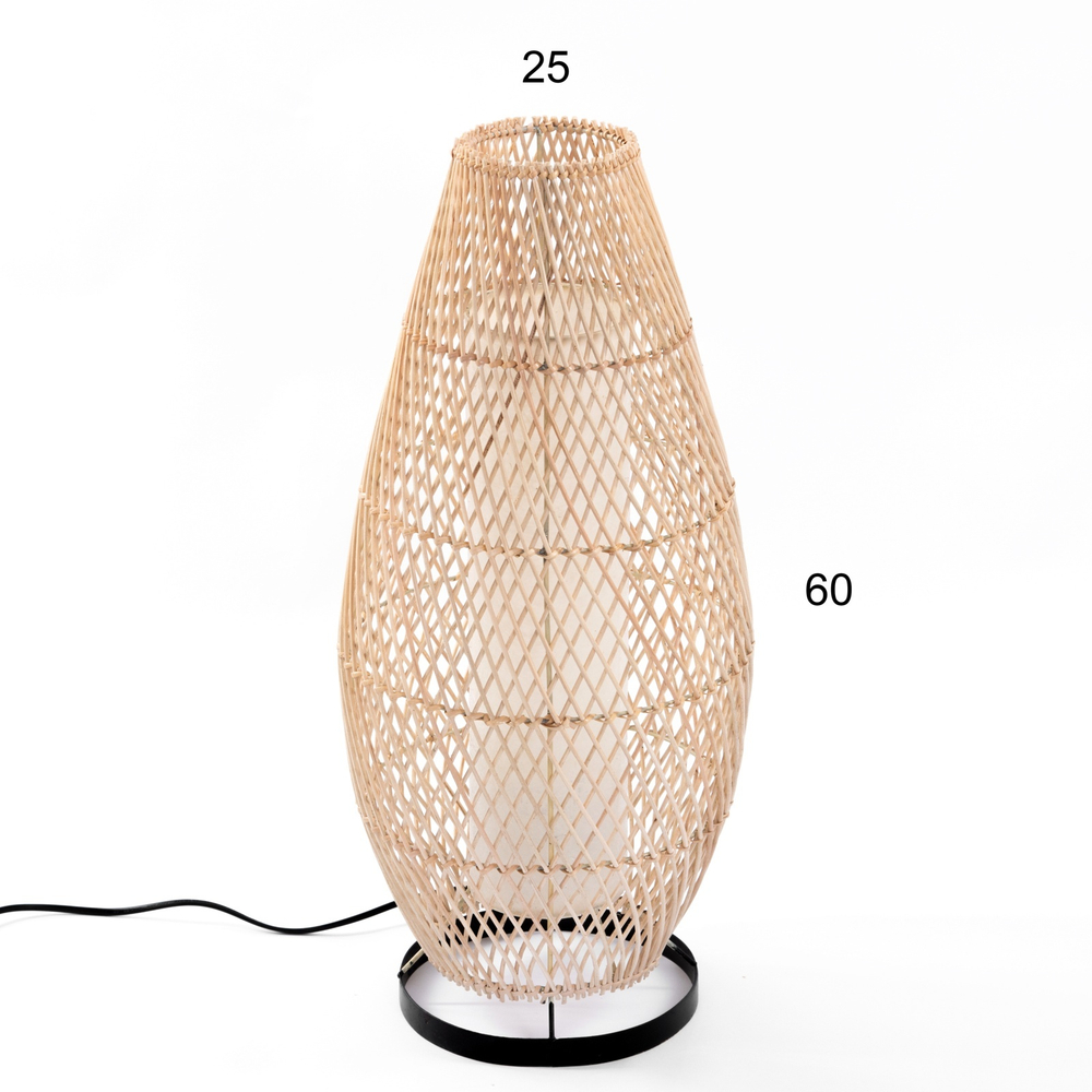 Светильник напольный из ротанга "Вишна" 1х120Вт, Е27, 26х26х60 см