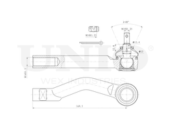 Наконечник рулевой левый UNIO SSP-10060