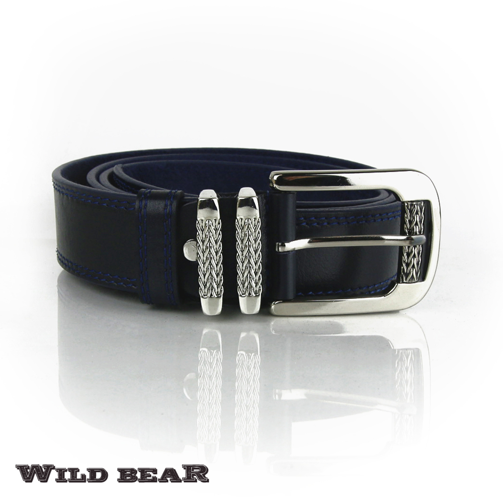 Ремень WILD BEAR RM-024f Dark-blue Premium