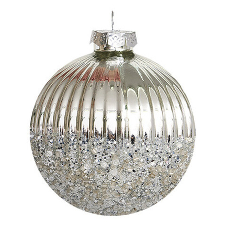 Шар "Серебрянный стеклярус" AXM173