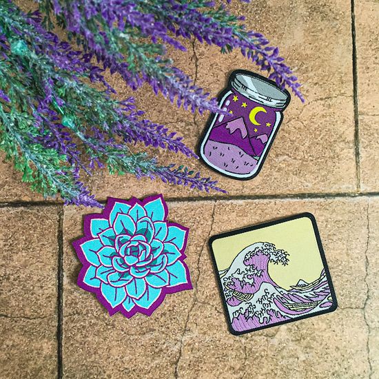 Термонаклейка на рюкзак и на одежду. Wave