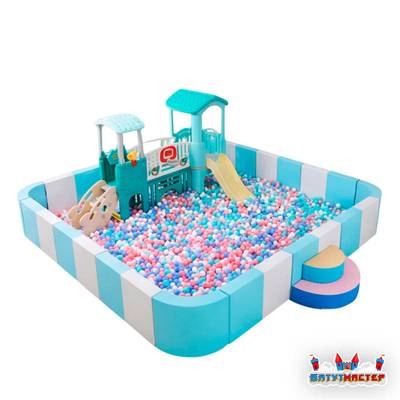 Сухой бассейн с игровым комплексом «Бирюза», 5×5×0,6 м