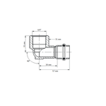Отвод 90° 22-3/4", WAAG Heavy Inox, пресс-резьба, вн., сталь нержавеющая