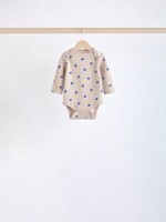 Боди с длинным рукавом для малышей Next K79-792, 5 шт., Бежевый, Синий