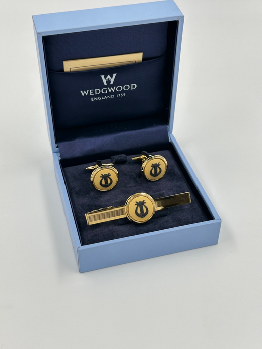 Комплект из запонок и зажима для галстука «Лира» Wedgwood